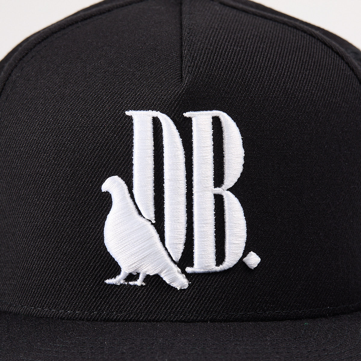 DB Snapback Hat (White on Black)