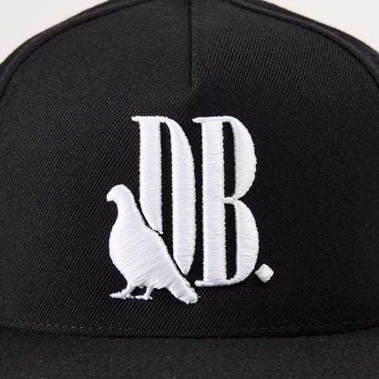 DB Snapback Hat (White on Black)